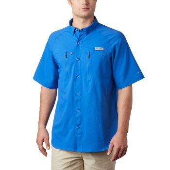 Columbia Overhemd Heren, PFG Terminal Tackle Short Sleeve Woven Blauw, 90WUQJCDO